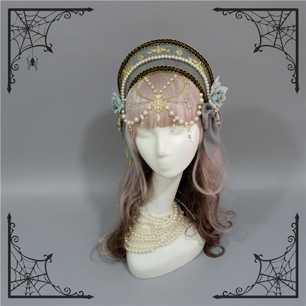 Lolita Palace Retro Gorgeous Flowers Headdress - Image 11