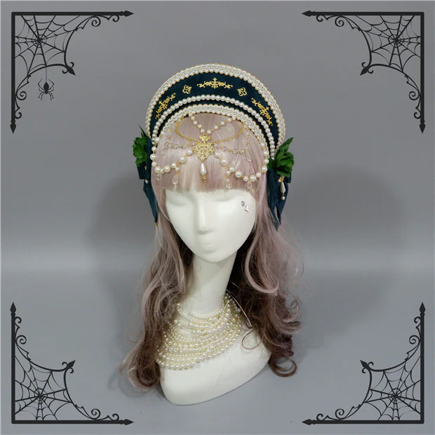 Lolita Palace Retro Gorgeous Flowers Headdress - Image 12