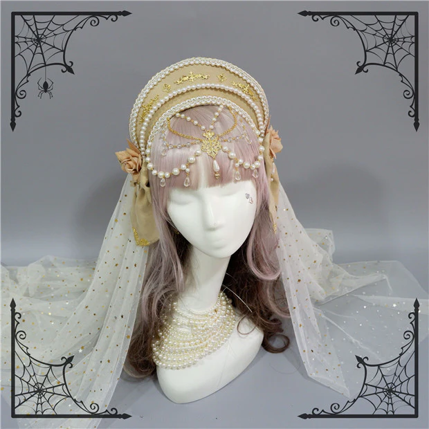 Lolita Palace Retro Gorgeous Flowers Headdress - Image 18