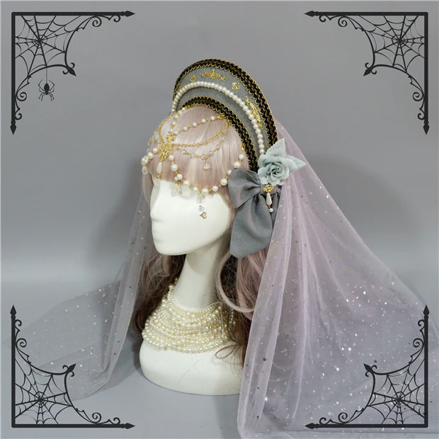 Lolita Palace Retro Gorgeous Flowers Headdress - Image 19