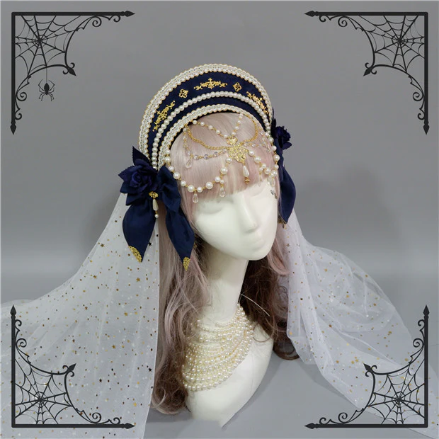 Lolita Palace Retro Gorgeous Flowers Headdress - Image 20