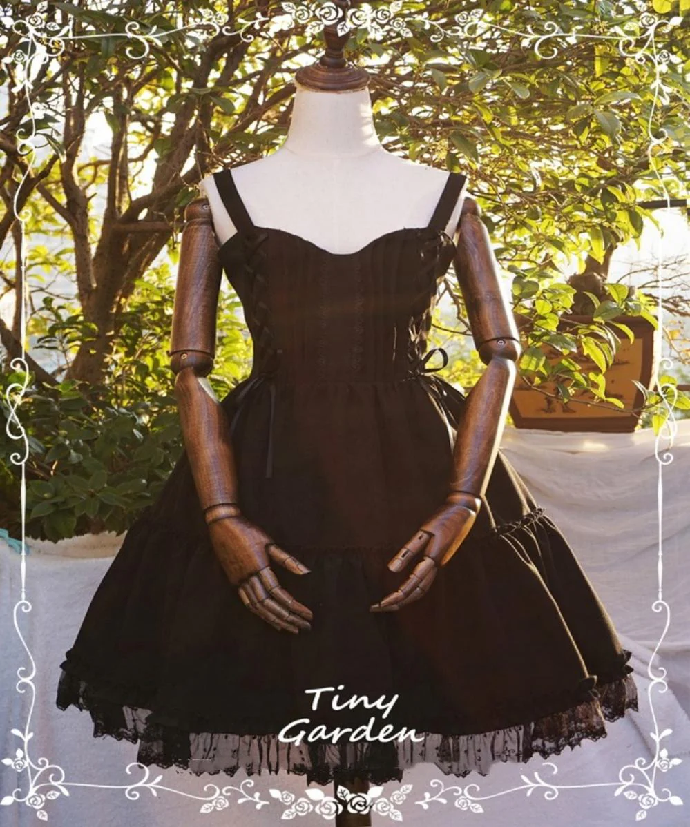 Tiny garden - Garden Waltz 1.0 Burgundy Autumn Winter Lolita JSK - Image 17