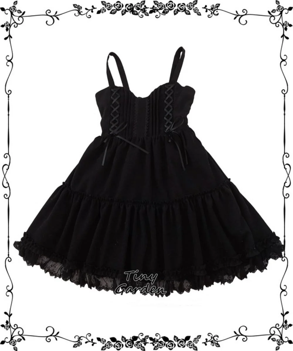 Tiny garden - Garden Waltz 1.0 Burgundy Autumn Winter Lolita JSK - Image 9