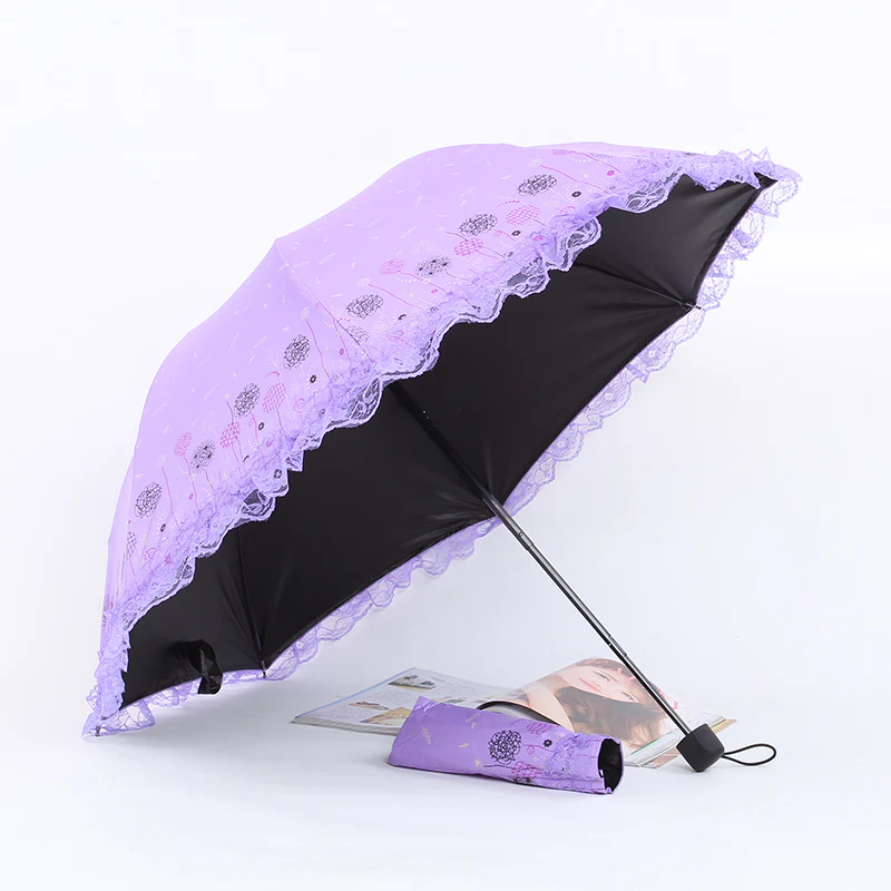 Princess Lolita Sunshade Parasol, Lace Ruffles - Image 16
