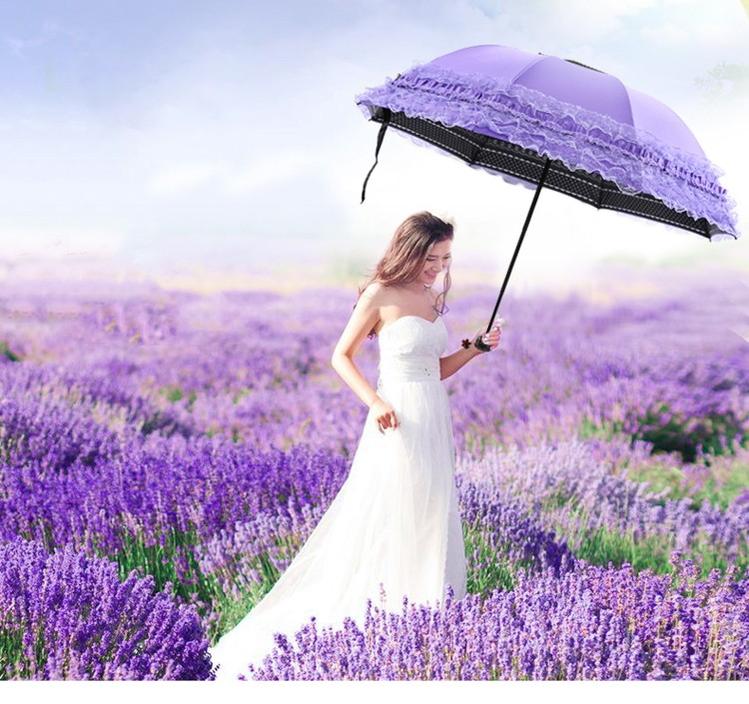 Princess Lolita Sunshade Parasol, Lace Ruffles - Image 29