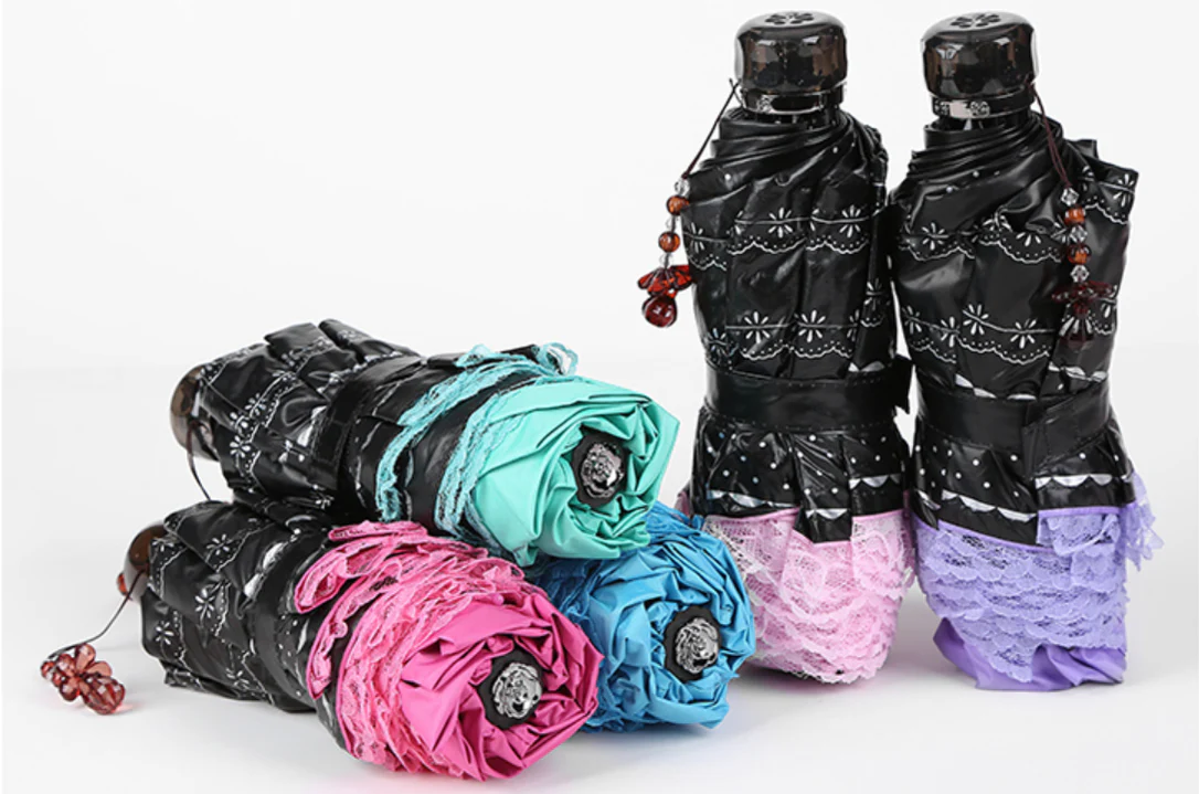 Princess Lolita Sunshade Parasol, Lace Ruffles - Image 30