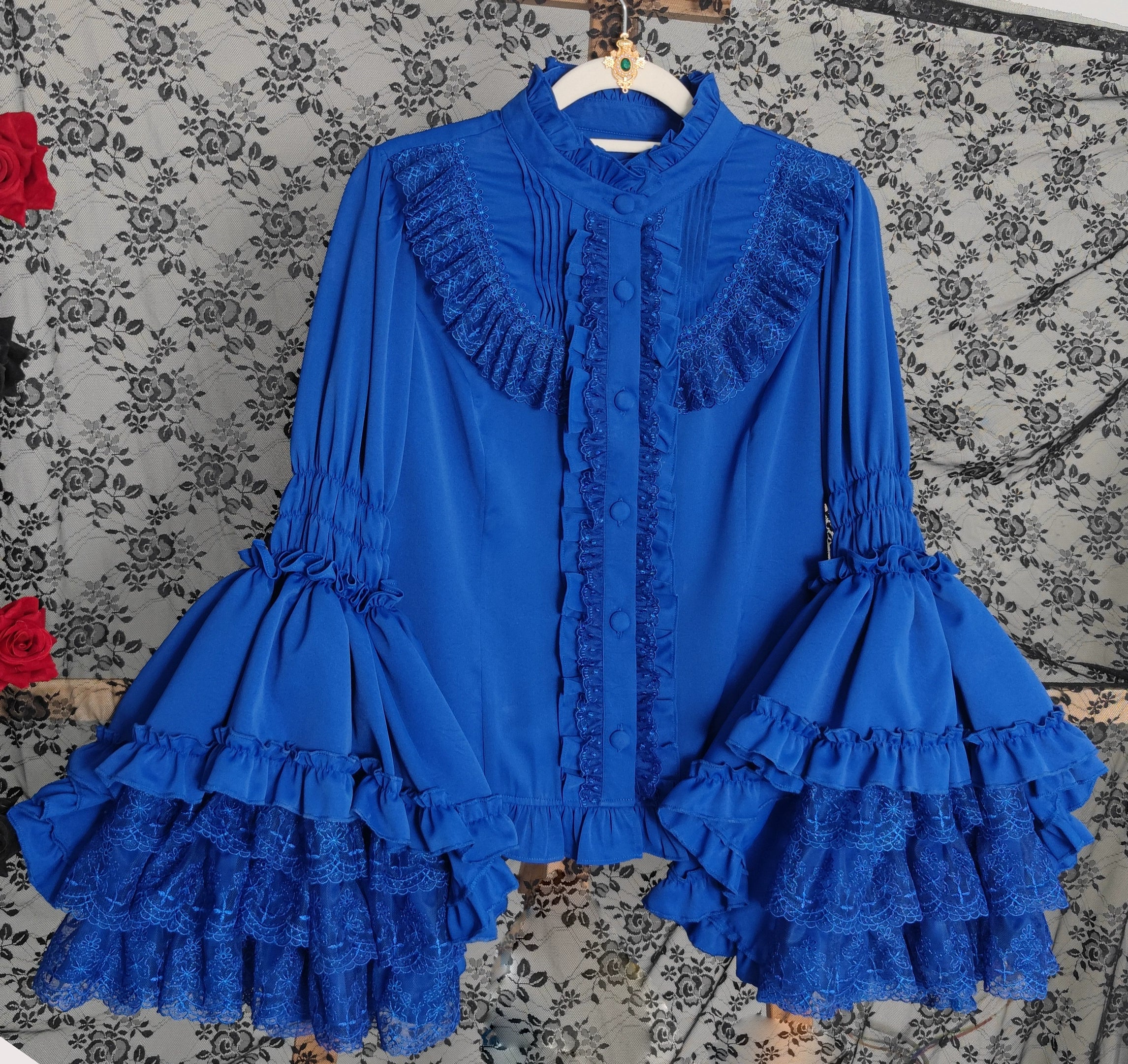 Twilight Zone - Gothic Lolita Blouse, Lace Hime-sleeve - Image 15
