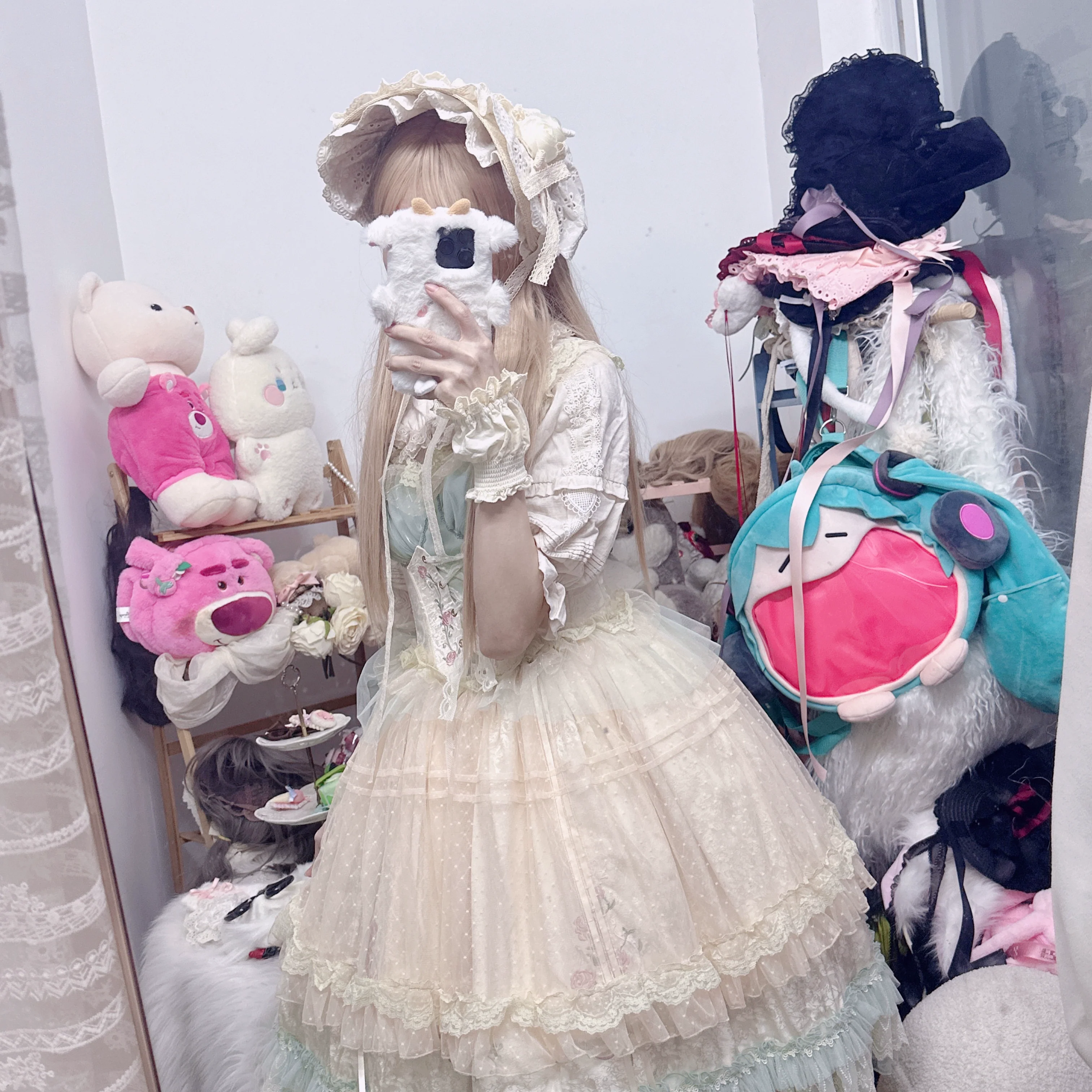 Gothic Lolita Bonnet Pure Cotton Hat - Image 29