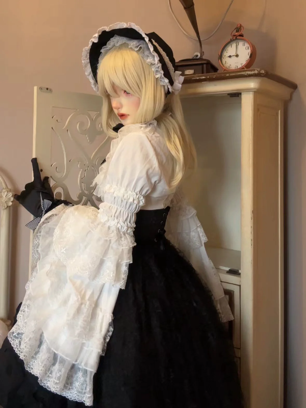 Eternal Taboo - Gothic Lolita Skirt with Princess Sleeve Blouse - Image 14