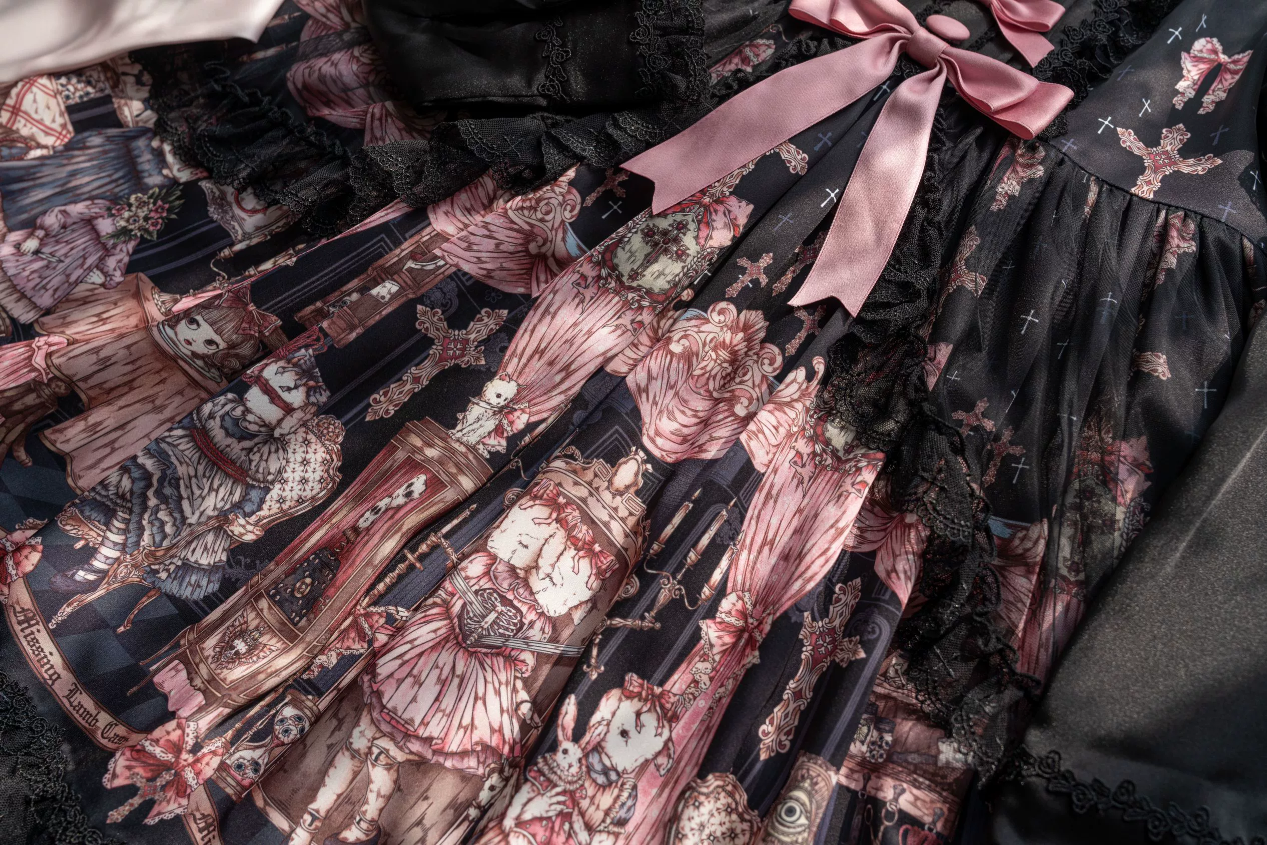Missing Lamb Case - Gothic Lolita Dress Set with Sheep Prints - Image 66