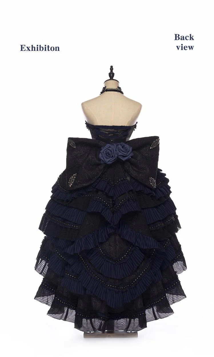 Ismailia - Gothic Lolita JSK Dress, Lace & Rose - Image 6