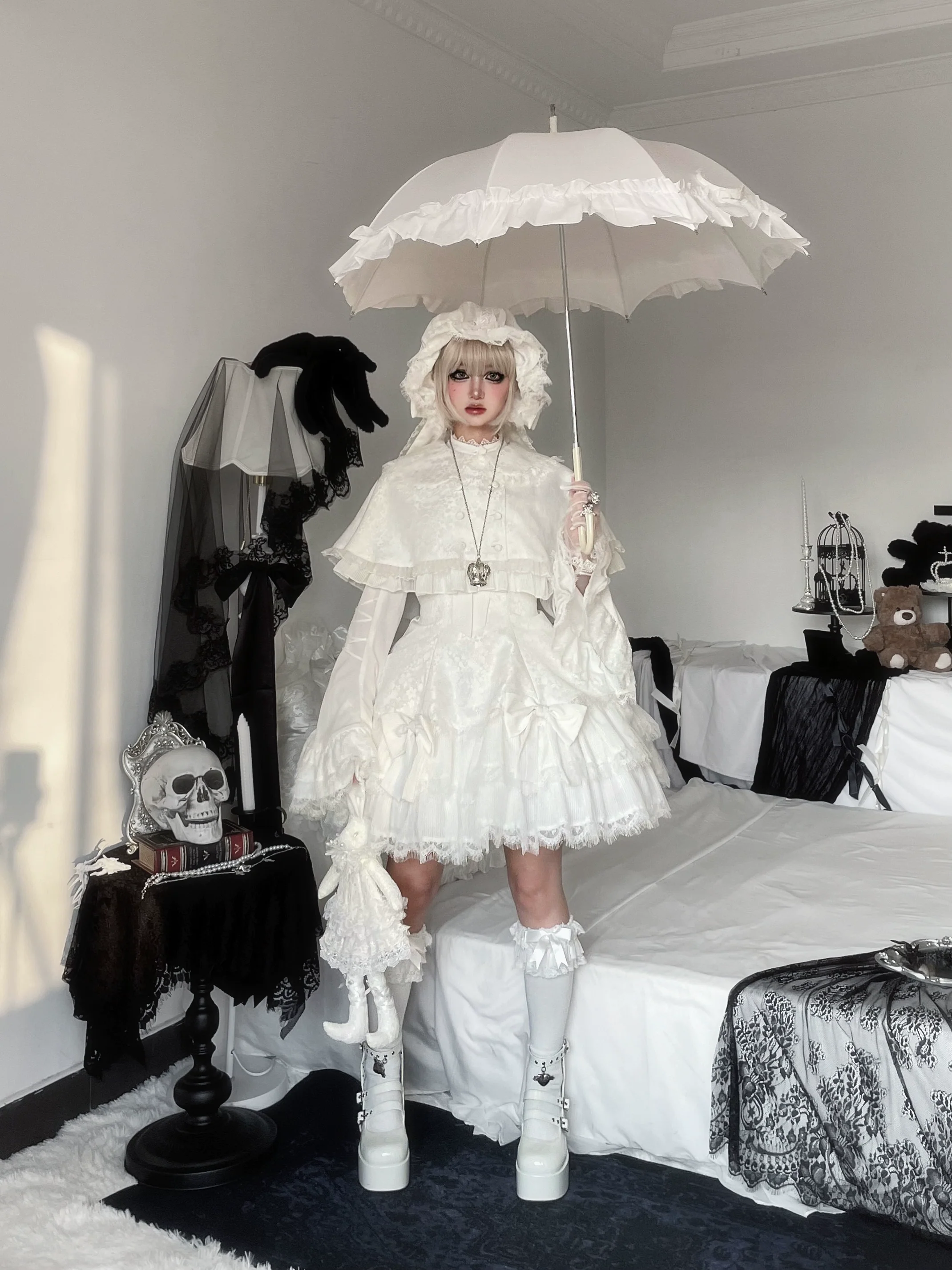 Bunny Fantasy - Gothic Lolita JSK Dress Princess Sleeve Shirt - Image 3