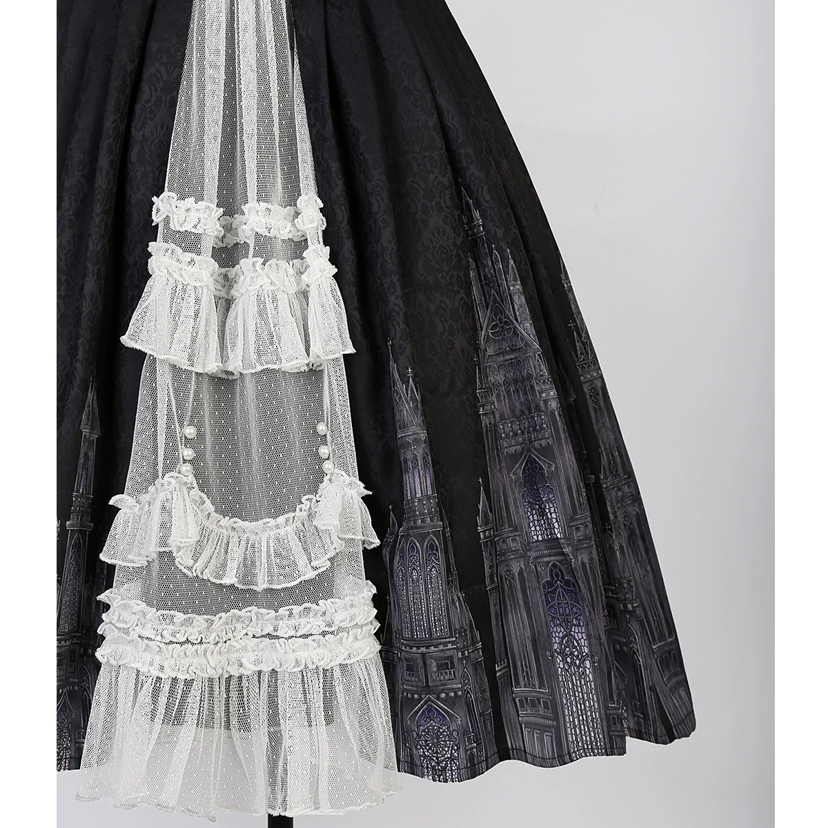 Silent Church - Gothic Lolita JSK Front Open Printed Dress and Thin Cardigan Set - Image 40