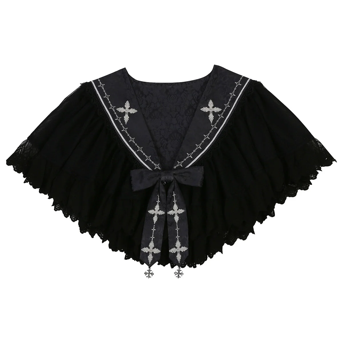 Silent Church - Gothic Lolita JSK Front Open Printed Dress and Thin Cardigan Set - Image 41