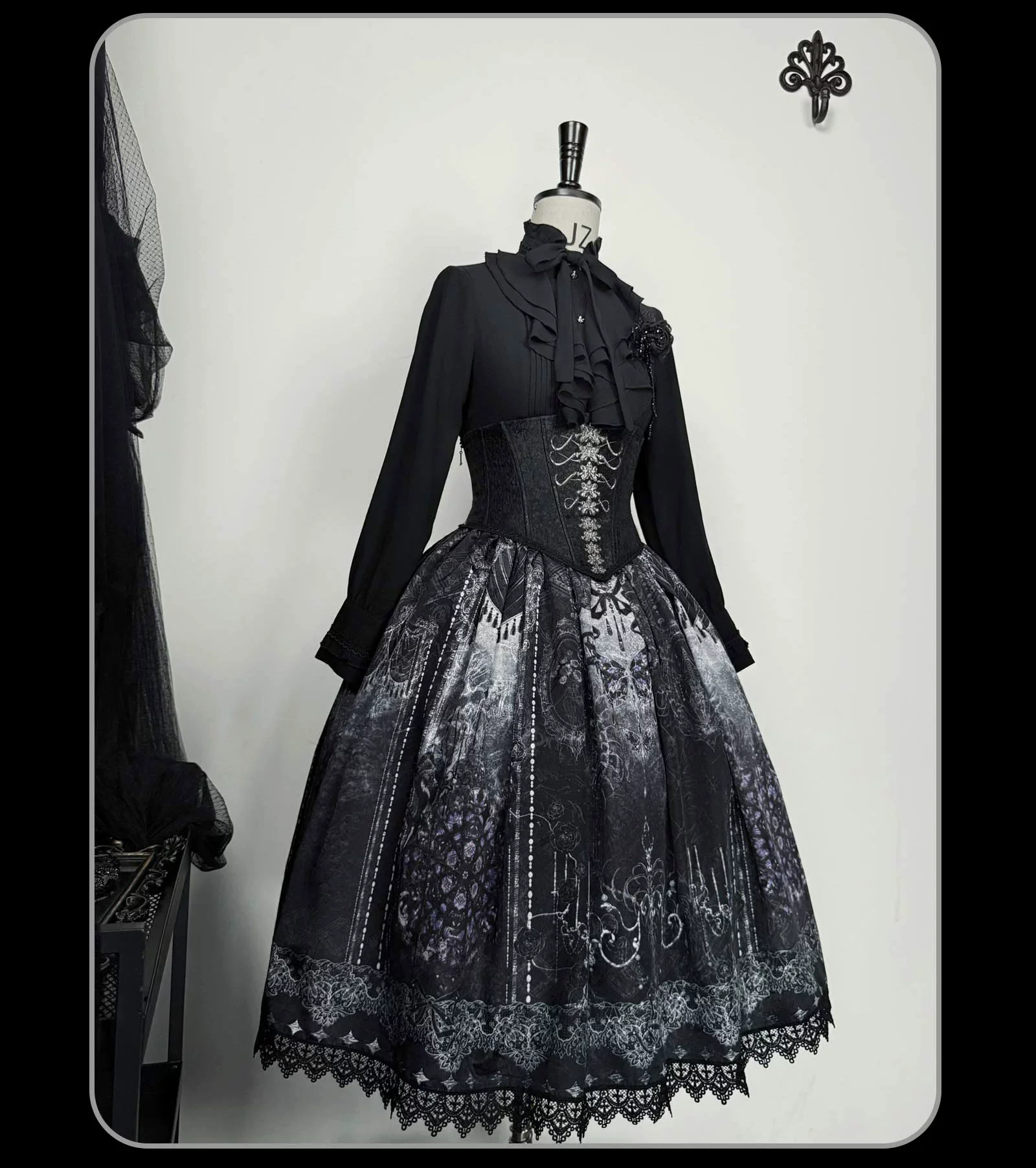 Bone-Eroded Butterfly - Gothic Lolita JSK & SK Set - Image 41