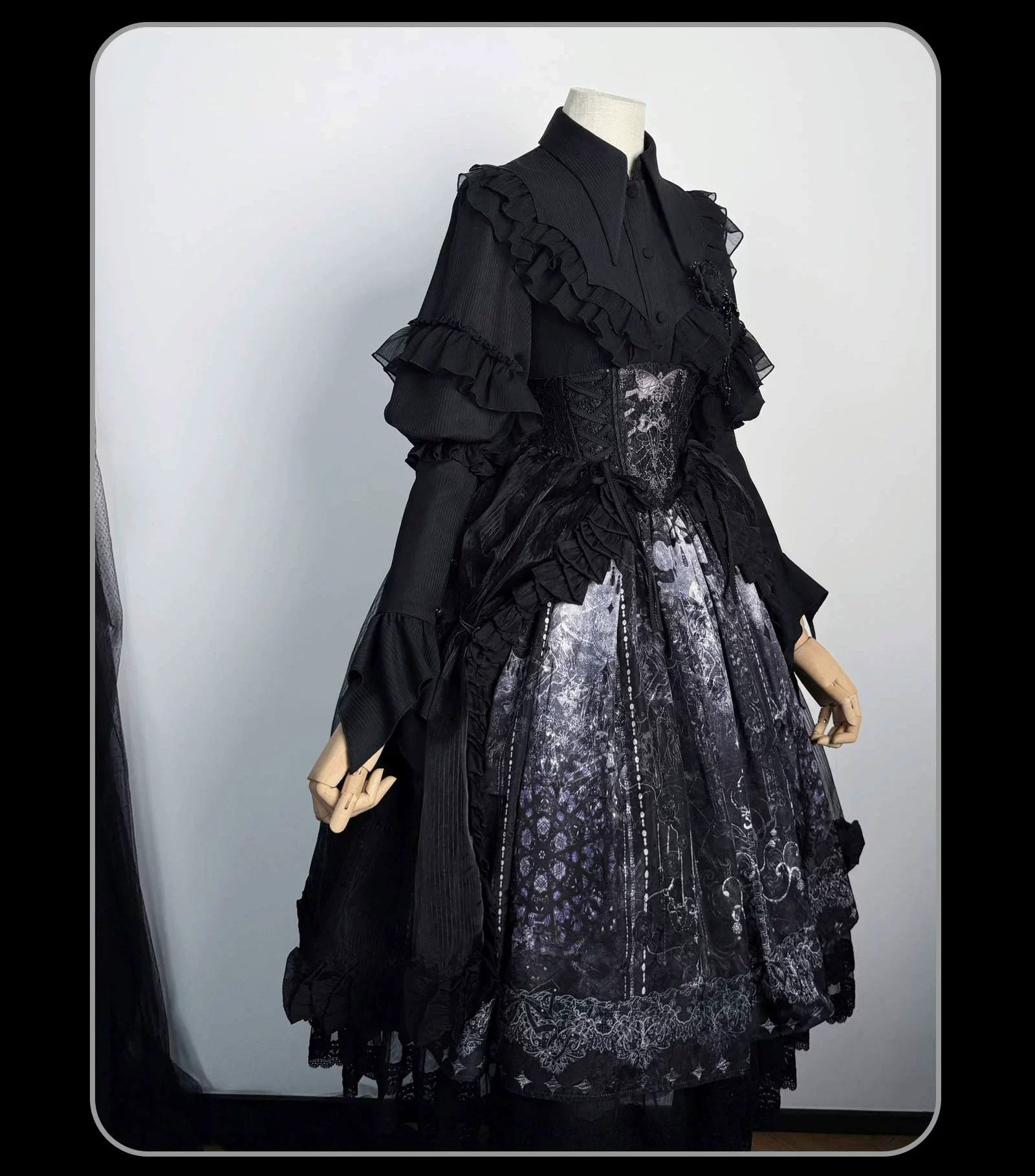 Bone-Eroded Butterfly - Gothic Lolita JSK & SK Set - Image 49