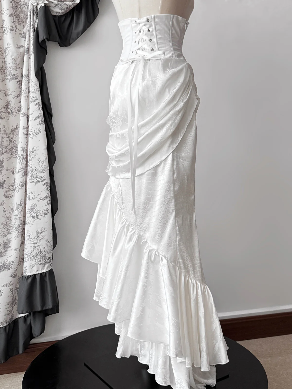 Muppet Mind Ben - Oracle - Gothic Lolita Mermaid Long Drape Skirt with Fishbone Corset - Image 19