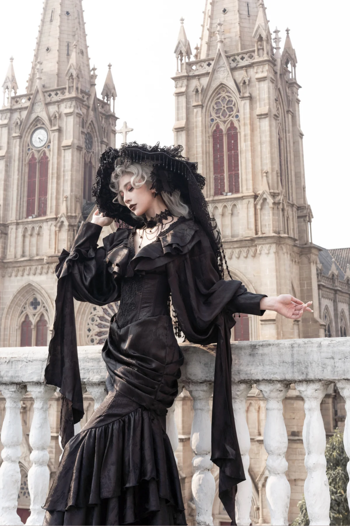 Muppet Mind Ben - Oracle - Gothic Lolita Mermaid Long Drape Skirt with Fishbone Corset - Image 5