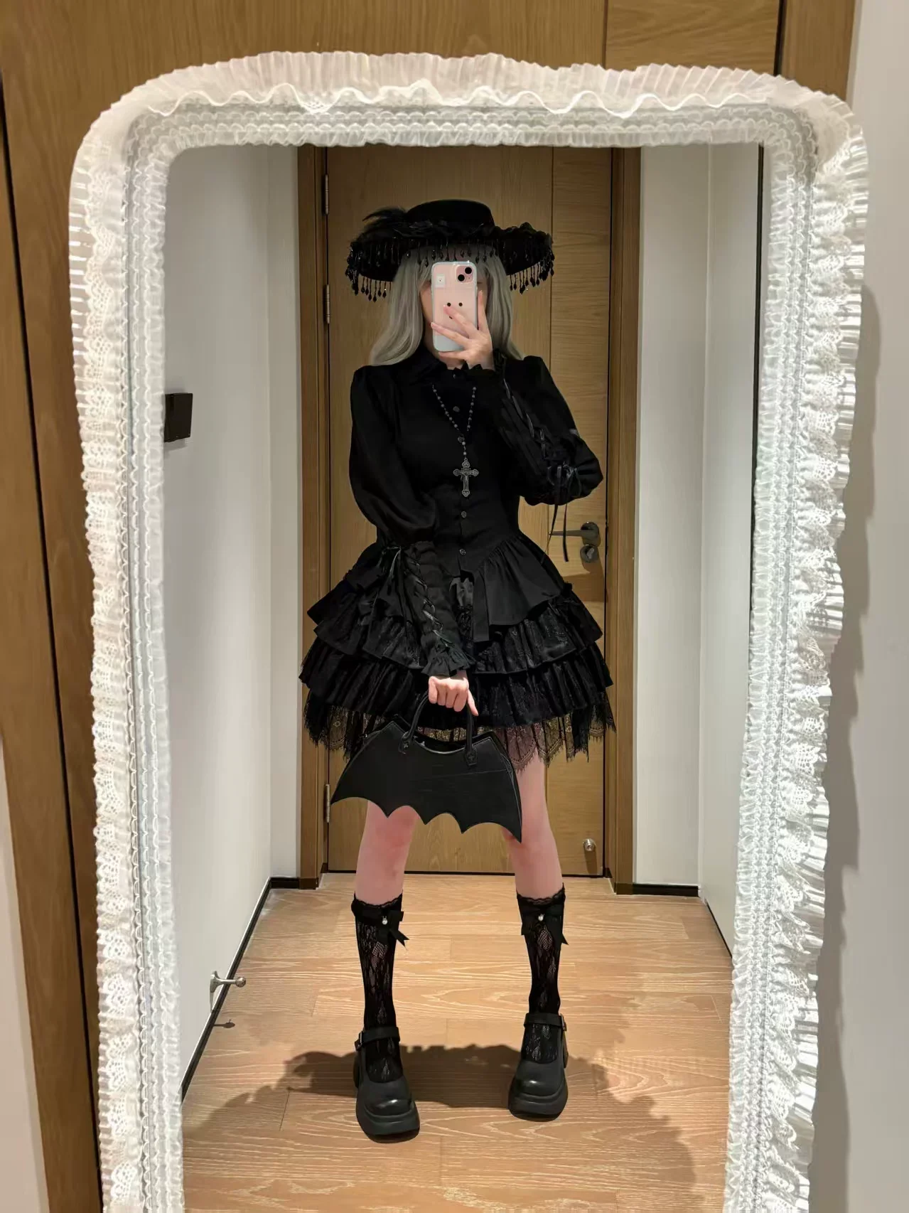 The Lute Player - Gothic Lolita Mutton Sleeves Blouse, Swallow Tail Hem - Image 23