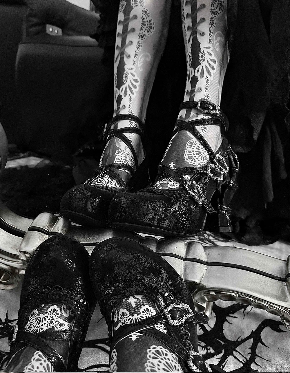 Tome of Holy Remains - Gothic Lolita Novelty Heel Shoes - Image 29