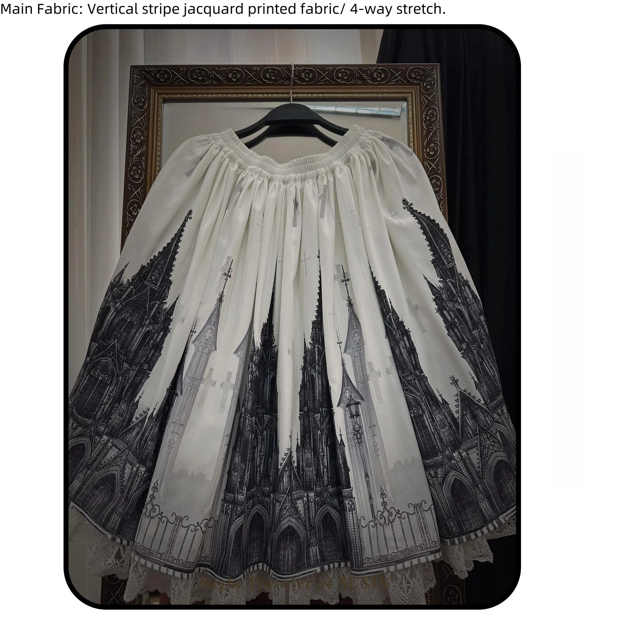 Night Traveler - Gothic Lolita Skirt Long Coat Long-Sleeved Shirt and Bustier - Image 48