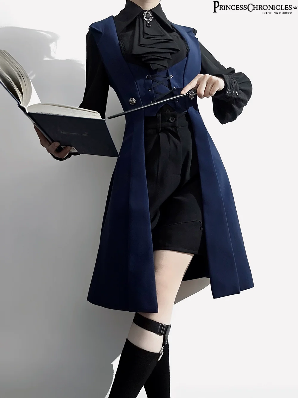The Night Prelude - Gothic Ouji Lolita Handsome Long Slim Vest - Image 9