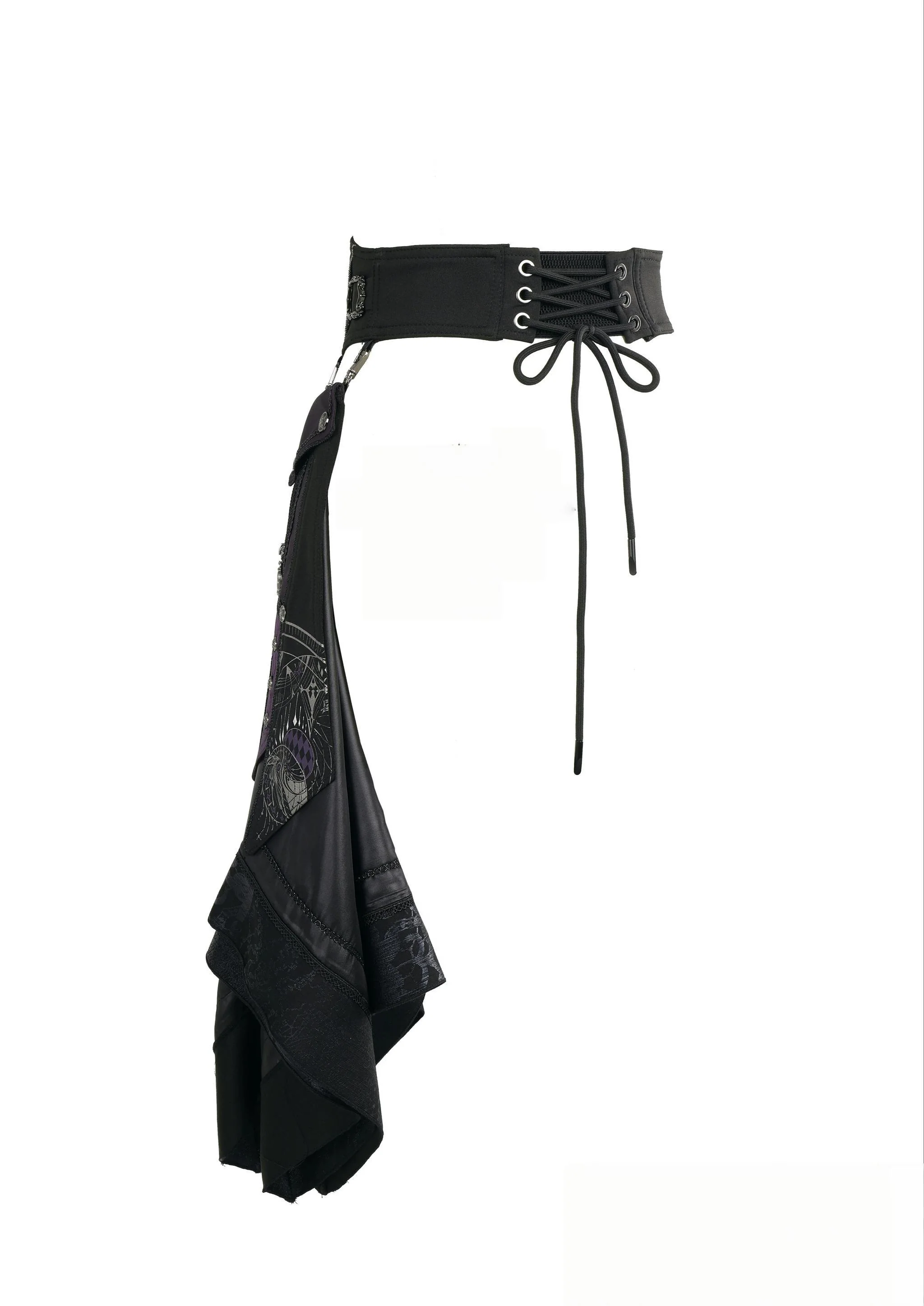 Nothing - Gothic Lolita Waist Cincher, Star and Moon Print Dress Train - Image 3