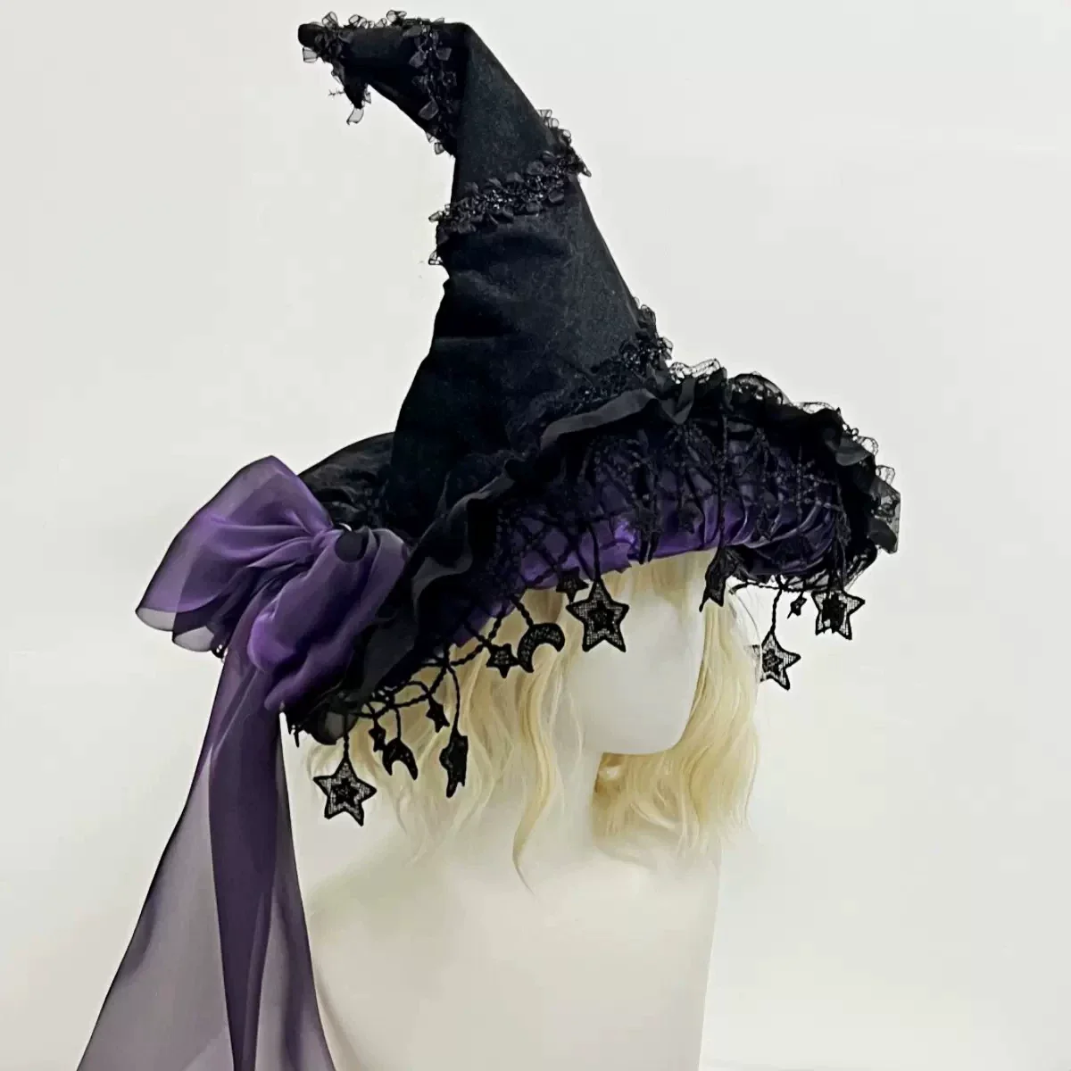 Gothic Lolita Witch Hat, Detachable Bow - Image 14
