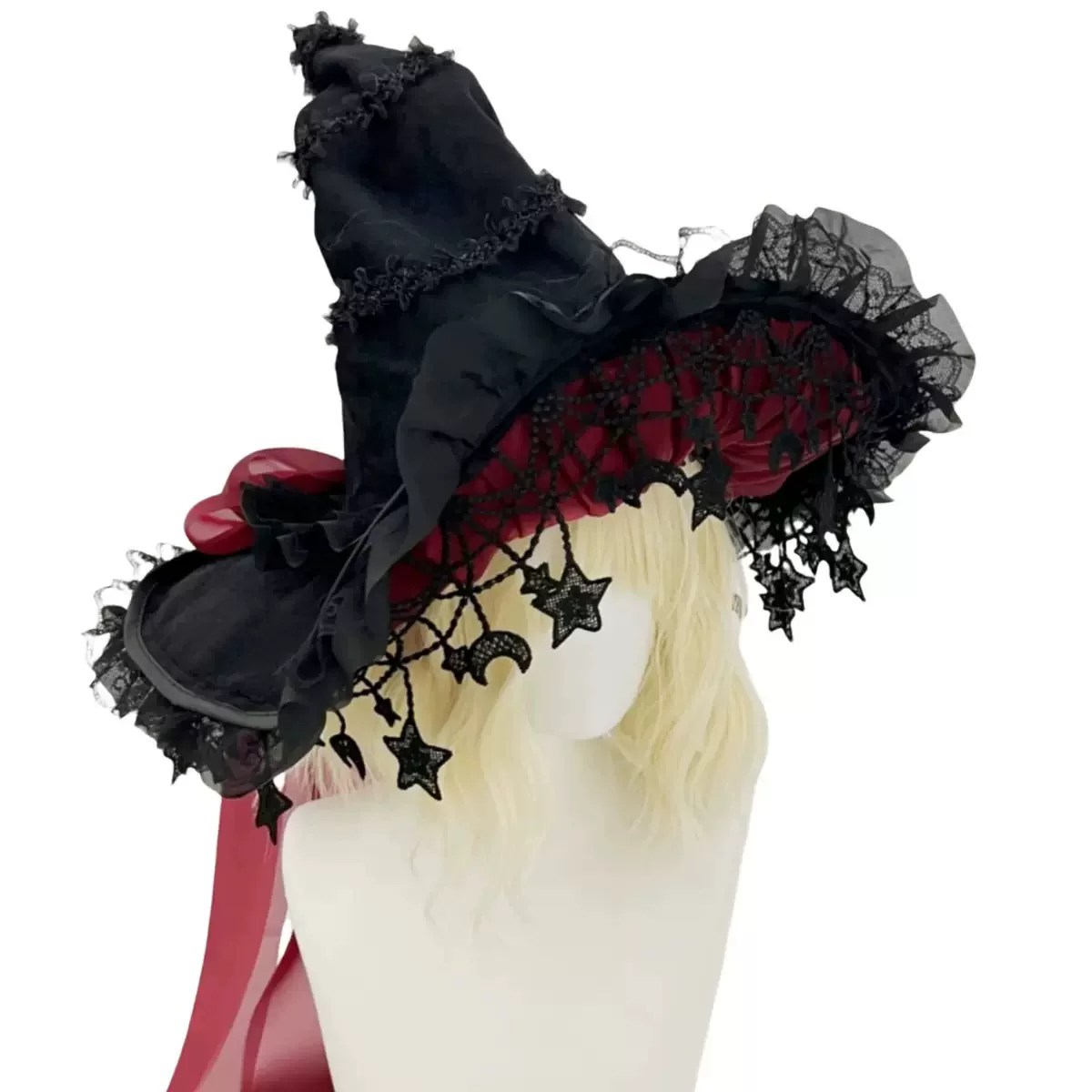 Gothic Lolita Witch Hat, Detachable Bow - Image 15