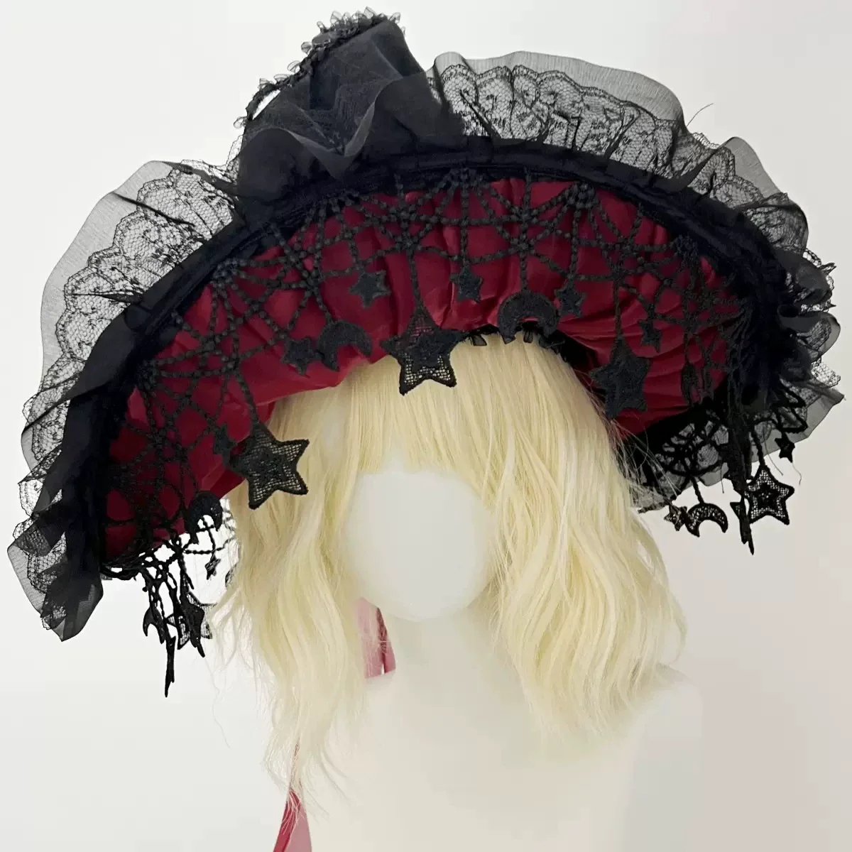 Gothic Lolita Witch Hat, Detachable Bow - Image 16
