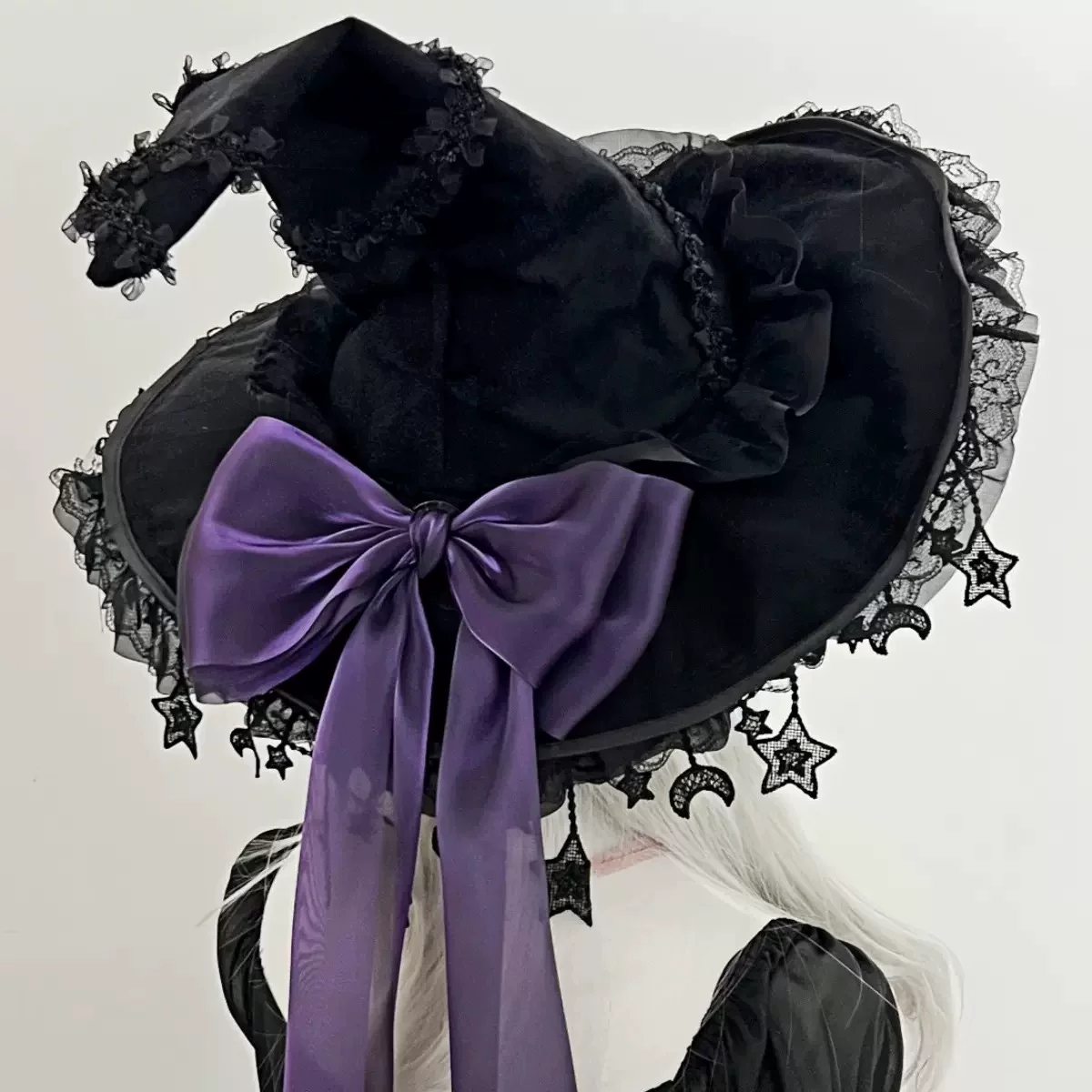 Gothic Lolita Witch Hat, Detachable Bow - Image 18