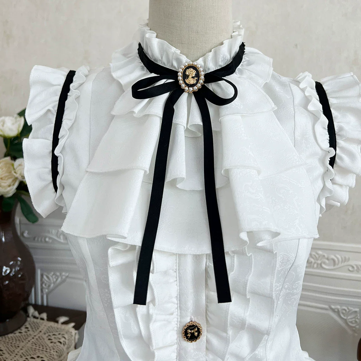 Miss Black Cat - Gothic Maid Lolita Skirt Set, Slim Fit - Image 6