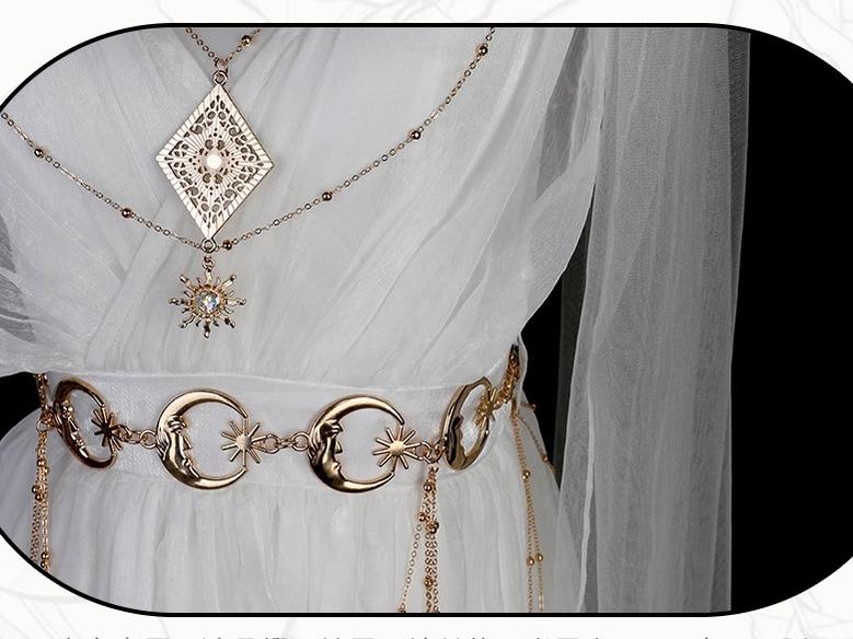 Divine - Elegant Greek Mythology Style Lolita JSK Irregular Hem White JSK Dress - Image 10