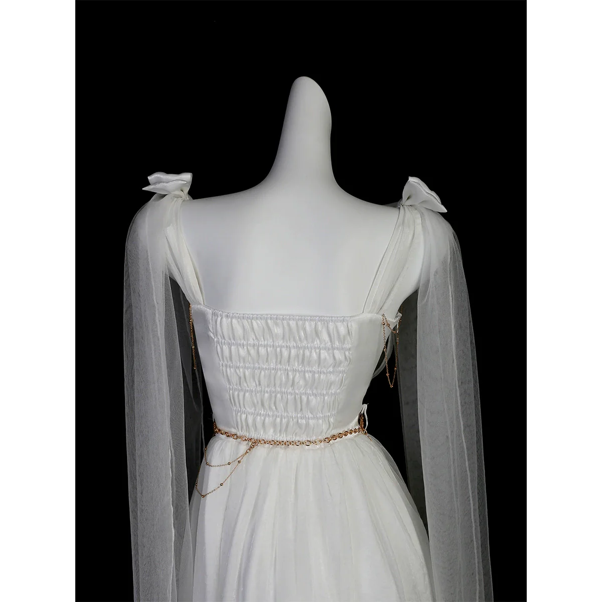 Divine - Elegant Greek Mythology Style Lolita JSK Irregular Hem White JSK Dress - Image 7