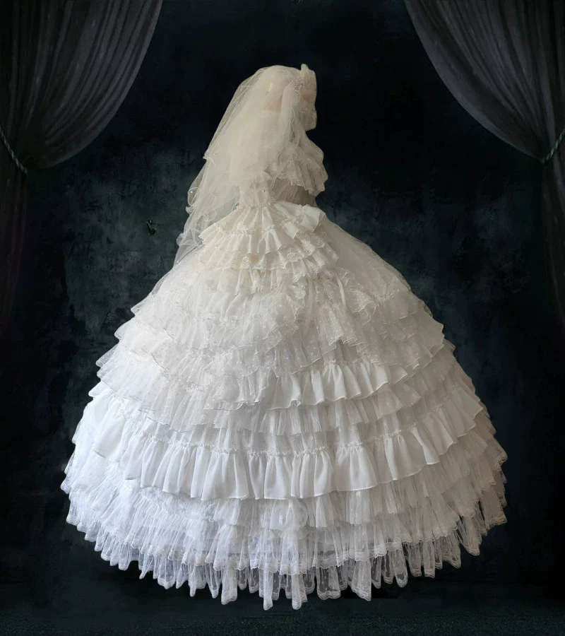 Teddy Bear - Halloween Gothic Wedding Lolita OP Dress - Image 13