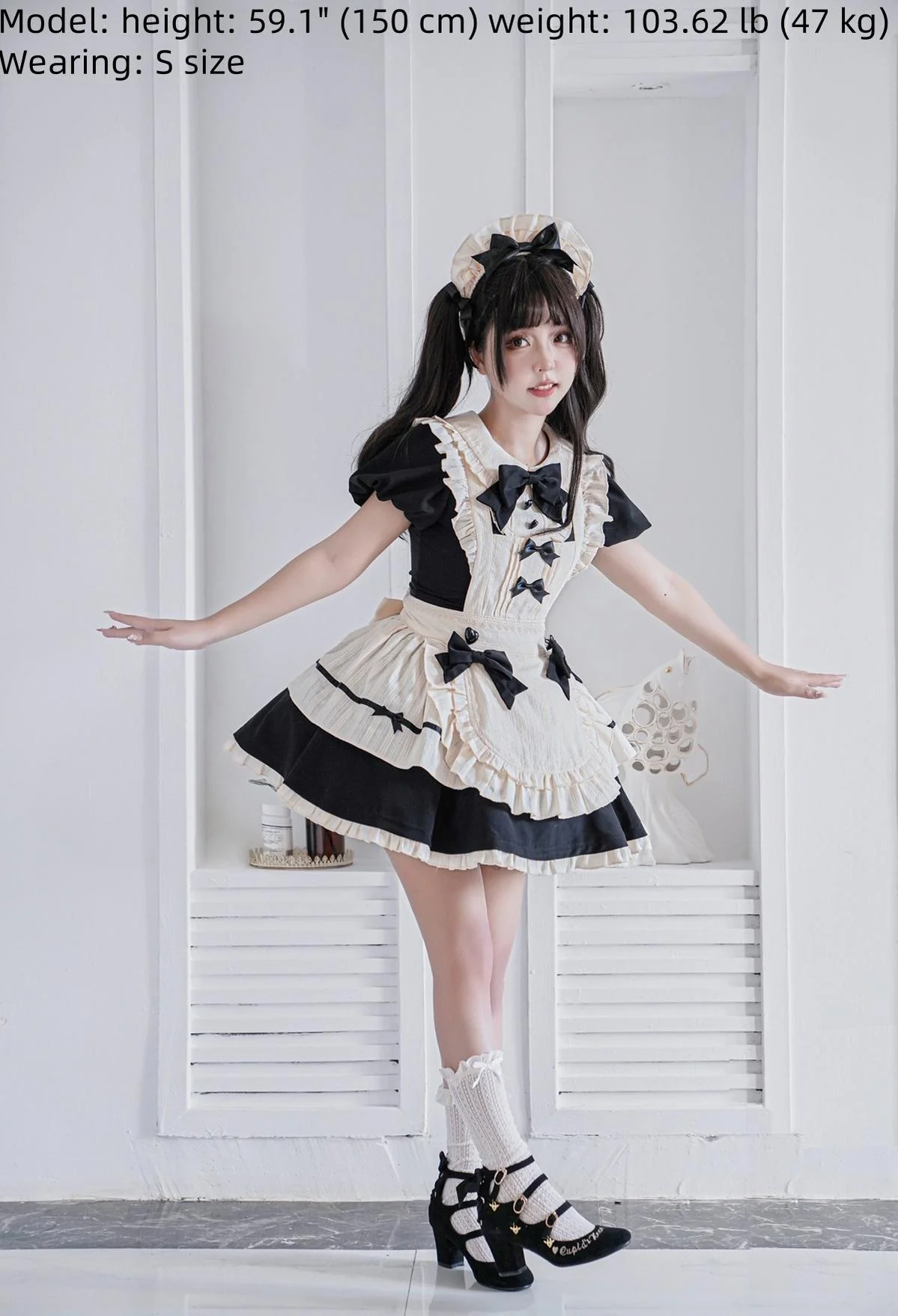 Hawthorn Berries - Maidette - Halloween Maid Lolita Apron OP Dress - Image 3