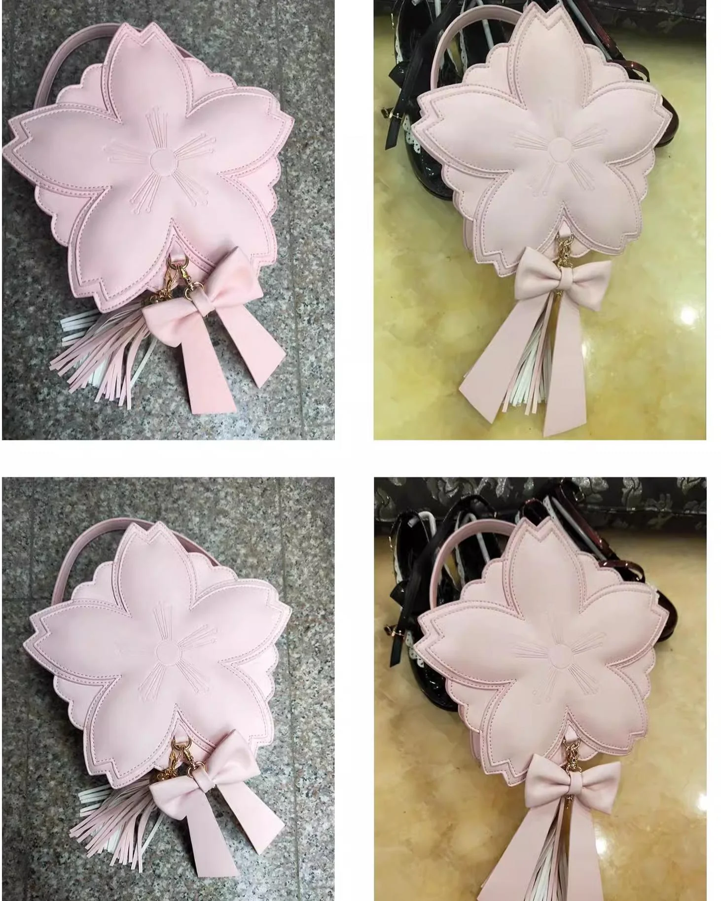 Han Lolita Sakura Bag Double-layered Handbag Crossbody Bag Multicolors - Image 29