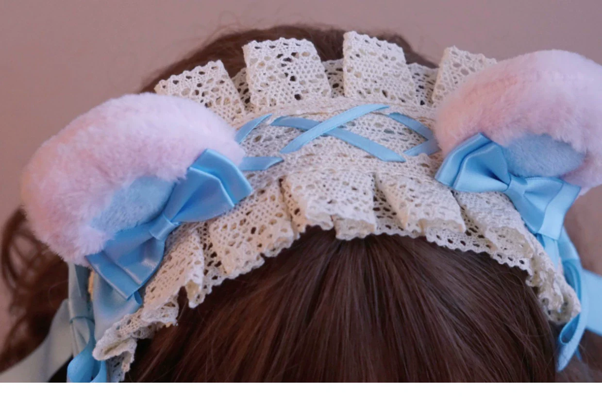 Besozealous - Handmade Lolita KC Animal Ear Coffee Hairband - Image 25