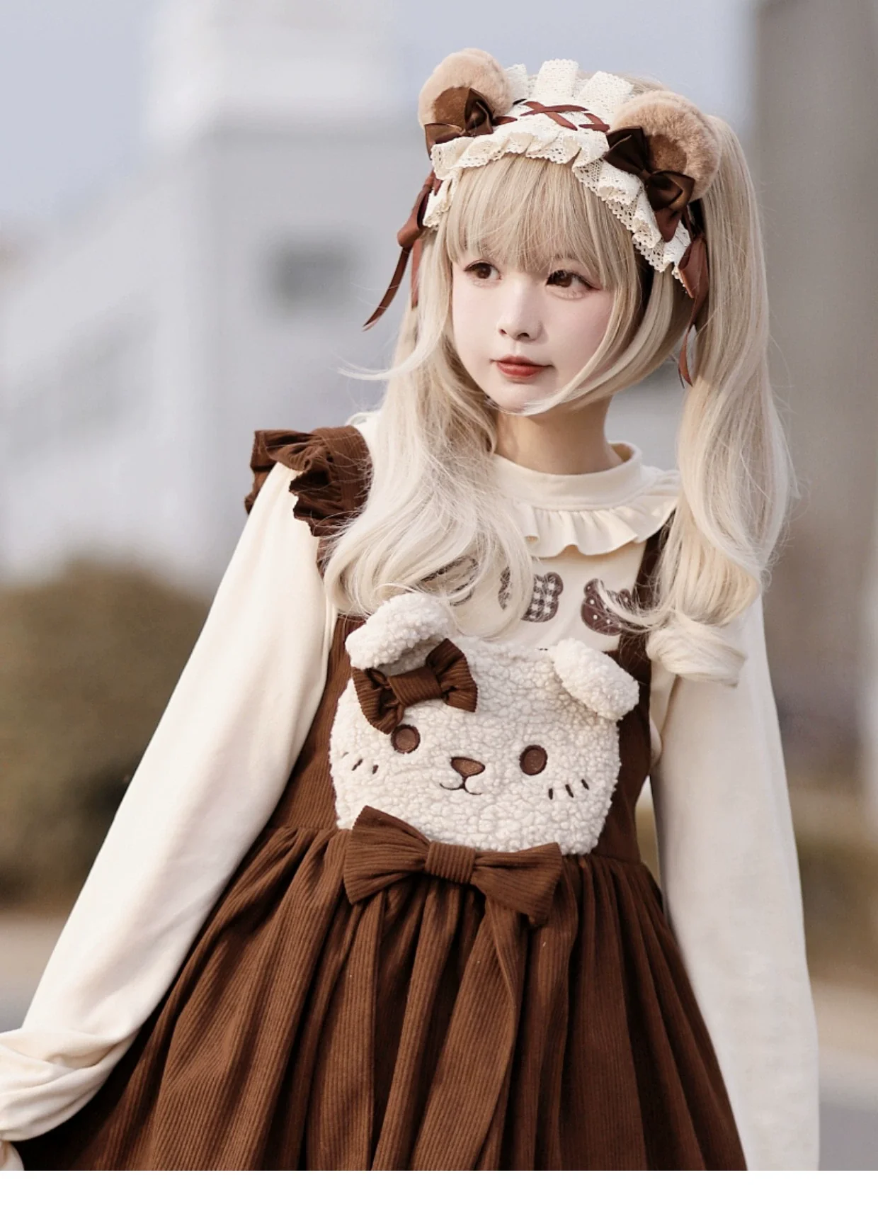 Besozealous - Handmade Lolita KC Animal Ear Coffee Hairband - Image 7