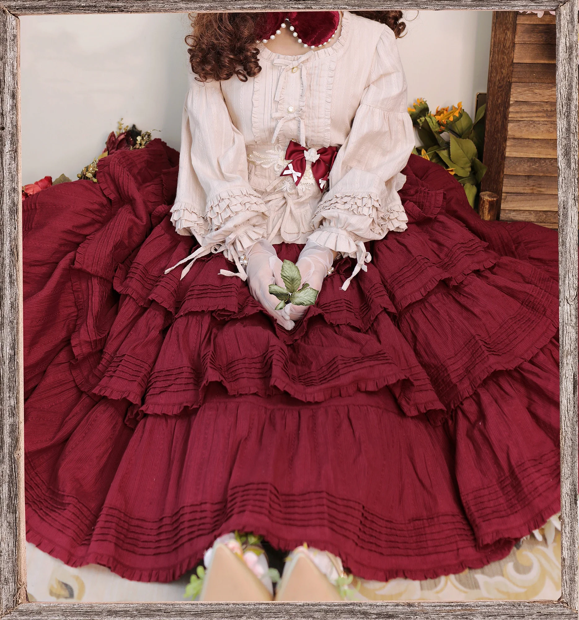 Heidi Cotton Lolita Tiered SK Skirt - Image 4