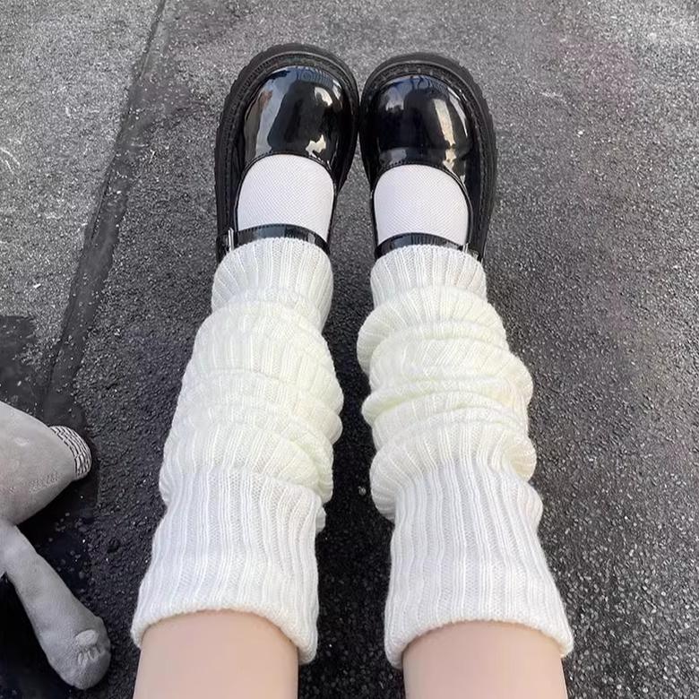 Winter Lolita Long Socks Knit Thigh-High Foot Covers - Image 6