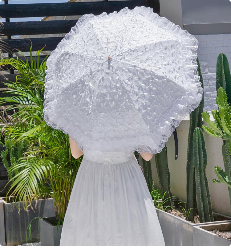 Foldable Sunscreen Princess Lolita Parasol with Bows - Image 8