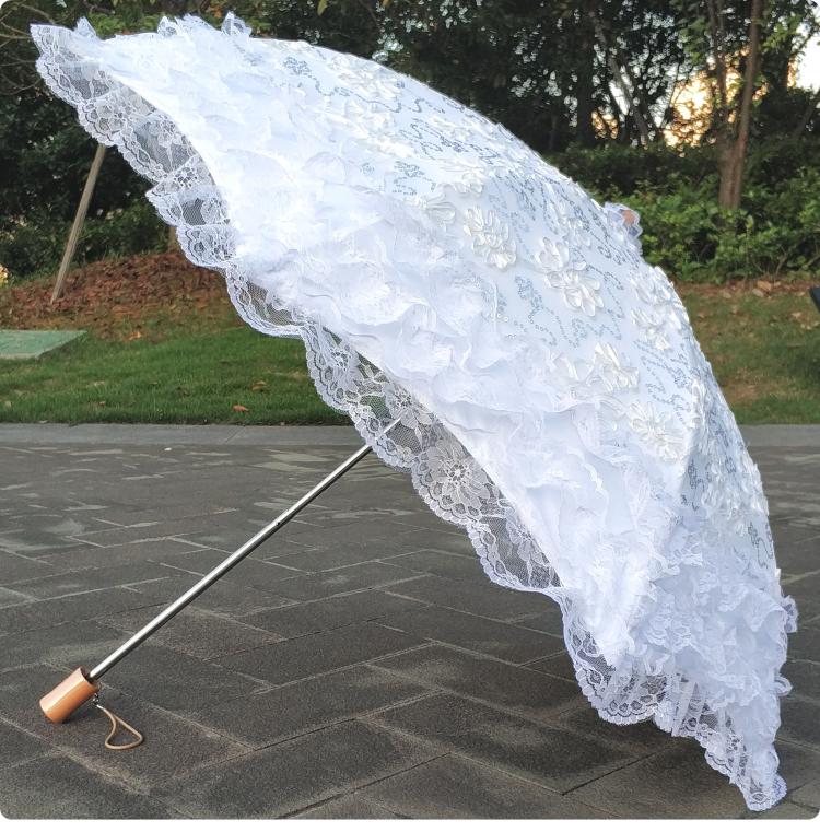 Foldable Princess Lolita Parasol with Sunscreen Sequin - Image 17
