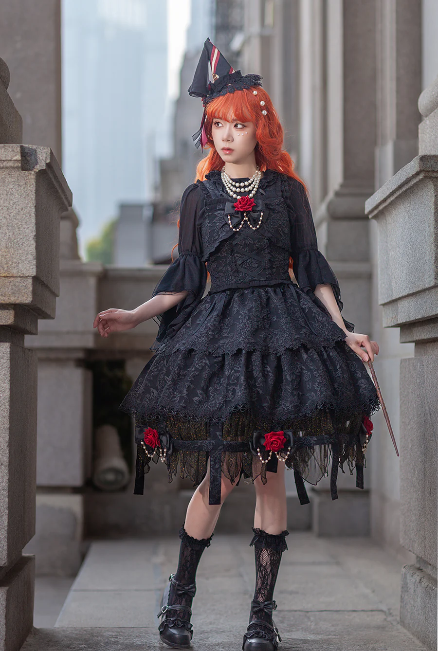 Witch's Apprentice - Gothic Lolita Split Type Black Suit - Image 10