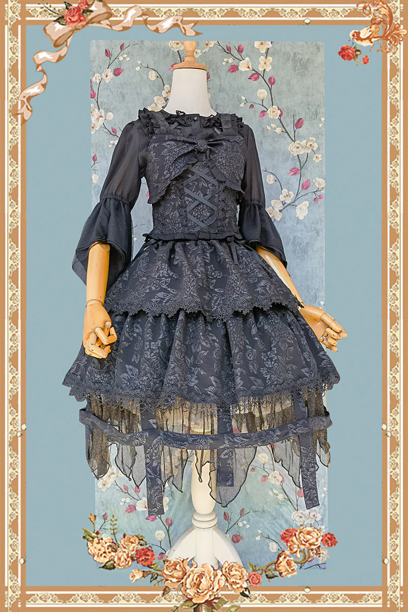 Witch's Apprentice - Gothic Lolita Split Type Black Suit - Image 5