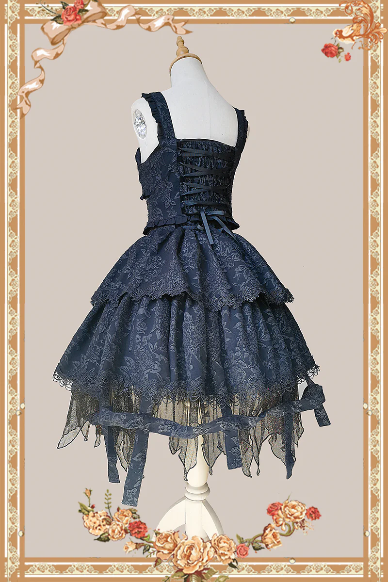 Witch's Apprentice - Gothic Lolita Split Type Black Suit - Image 6