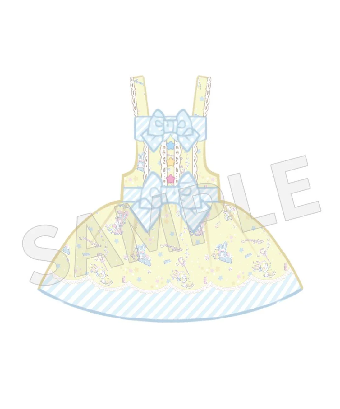 Star Gummies - IP Collaboration Sweet Lolita Dress, Bunny Print & Lace - Image 47