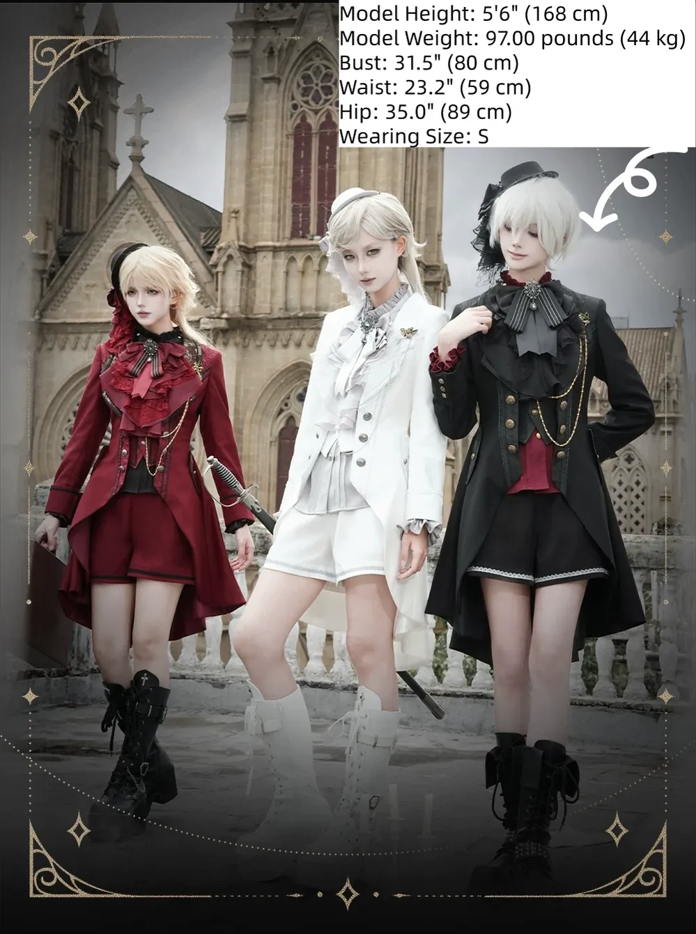 Chapter Seven - Jacquard Faux Two-piece Coat Set, Ruffled Collar Shirt - Image 12