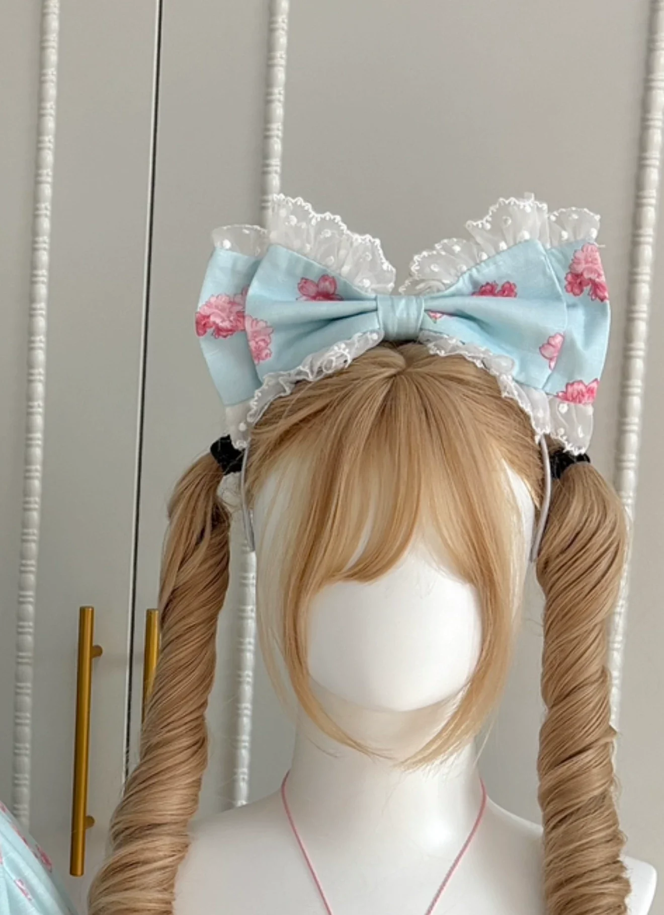 Sakura Bunny - Kawaii Lolita Sakura Print KC & Hair Clip - Image 6