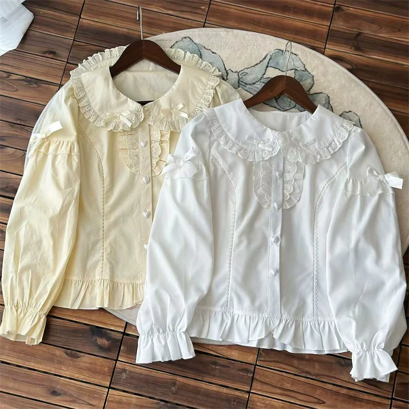 Kawaii Lolita Shirt, Peter Pan Collar - Image 2